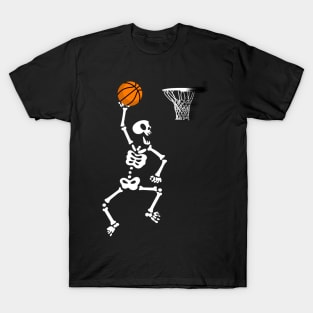 basketball skeleton halloween T-Shirt